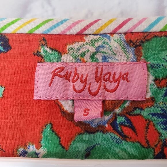 RUBY YAYA Floral Boho Top Made in India Small - Picture 4 of 10